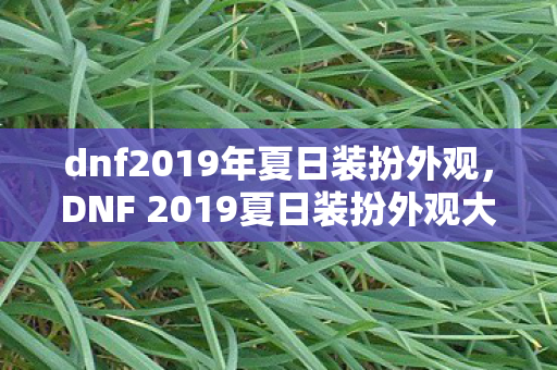 dnf2019年夏日装扮外观，DNF 2019夏日装扮外观大赏，炫酷来袭，你准备好迎接挑战了吗？